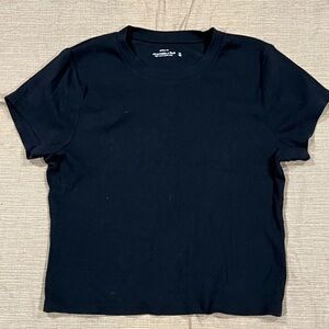 Abercrombie & Fitch Black Ribbed Tee